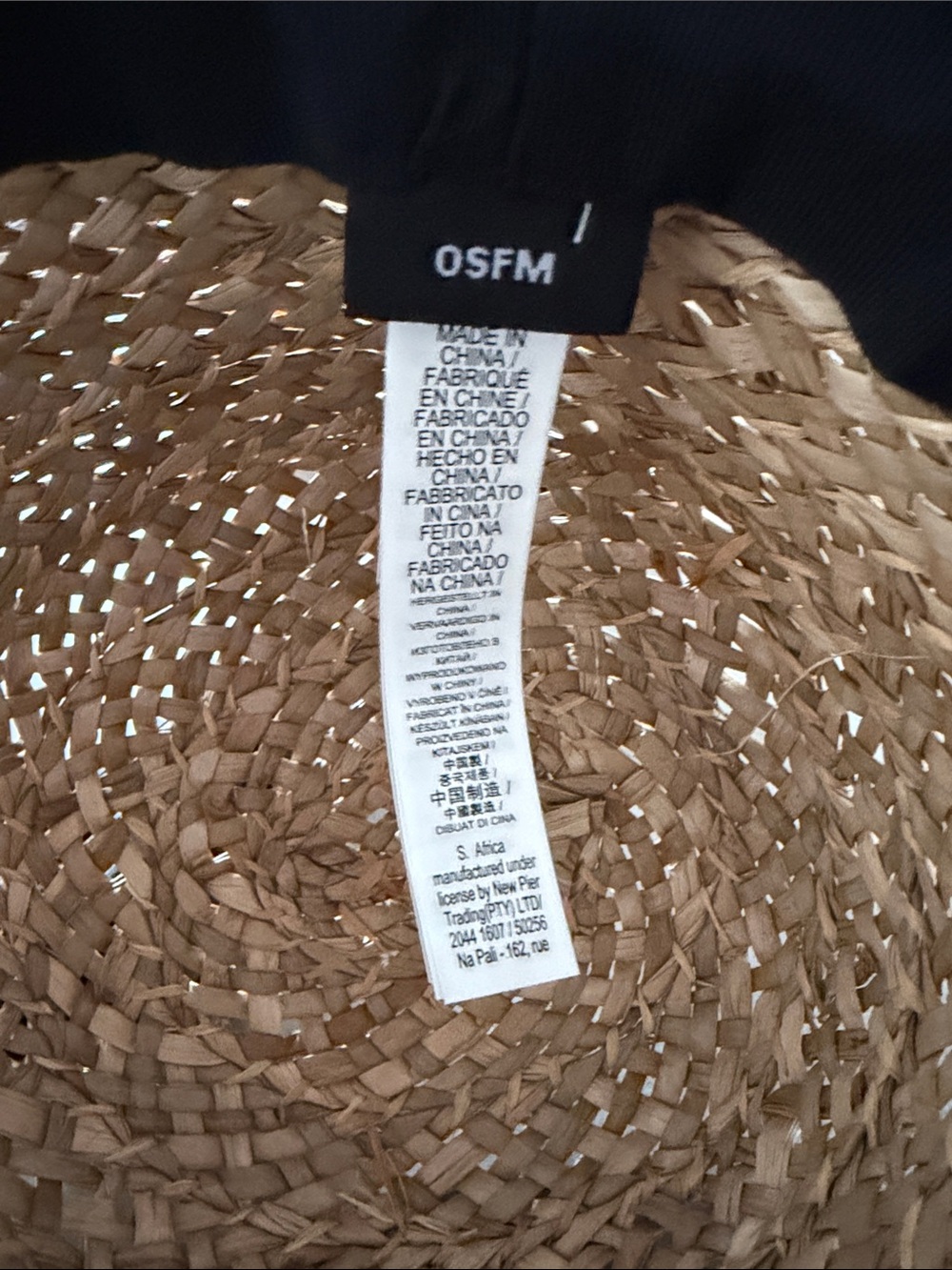Roxy Wide-Brim Straw Sun Hat with Black Band - Picture 3 of 3